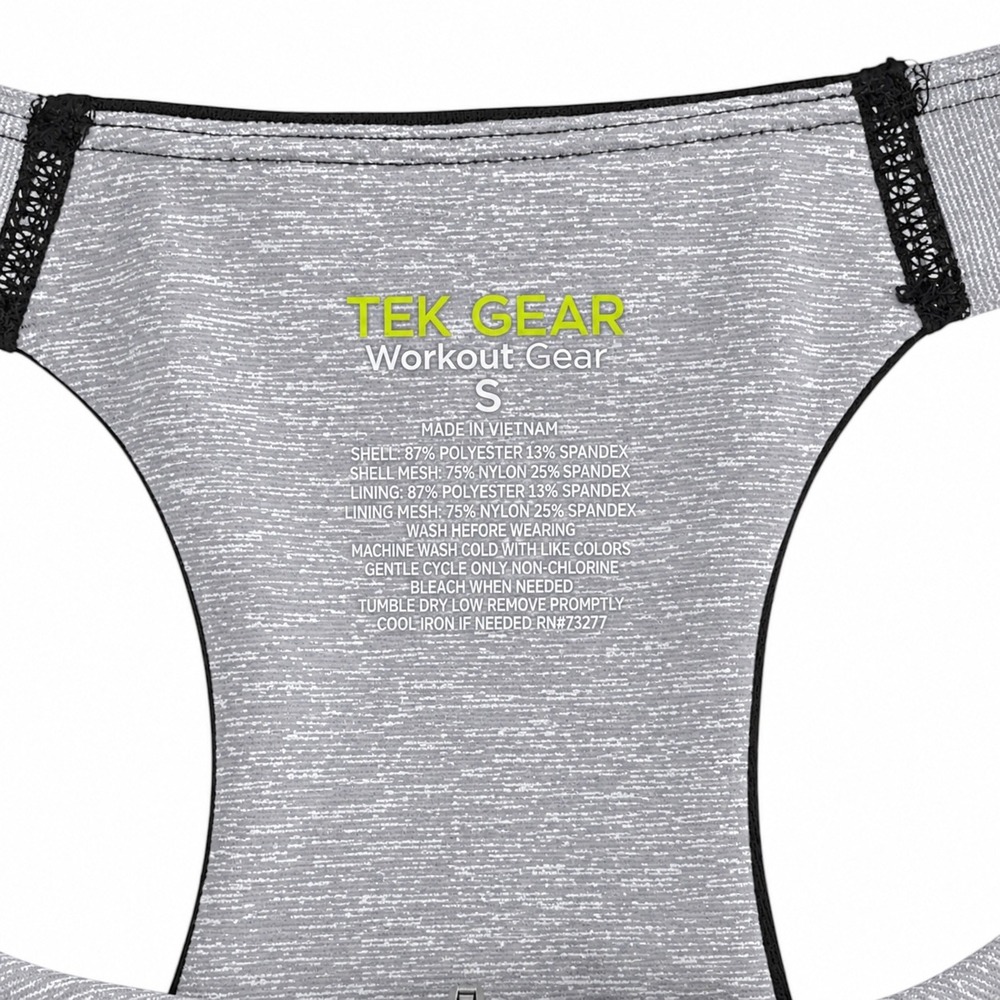 Tek Gear Womens Ultrastretch Medium Support Front Zip Sports Bra Gray Small - Picture 4 of 6
